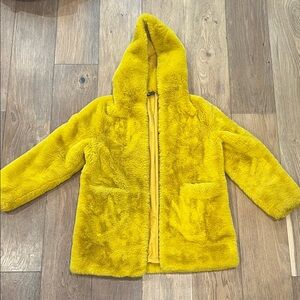 Yellow/ Mustard Super soft Faux Fur Jacket
